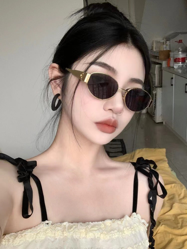 Oval Sunglasses Women's Metal Vintage Sunglasses Oval Sunglasses Women's Metal Vintage Sunglasses