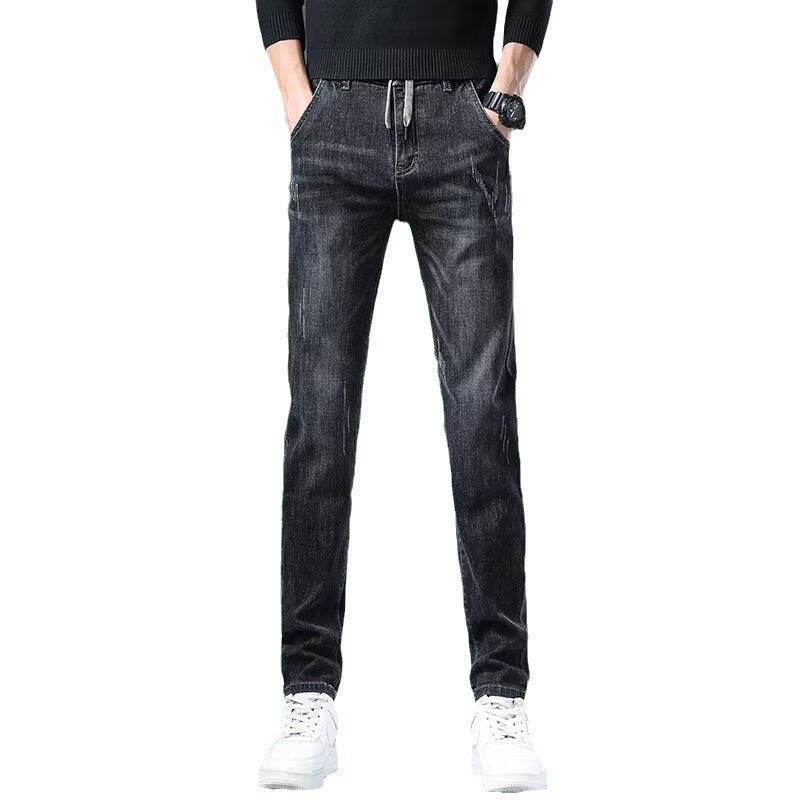 Jeans Men's Straight Loose Elastic All-matching Long Pants Jeans Men's Straight Loose Elastic All-matching Long Pants