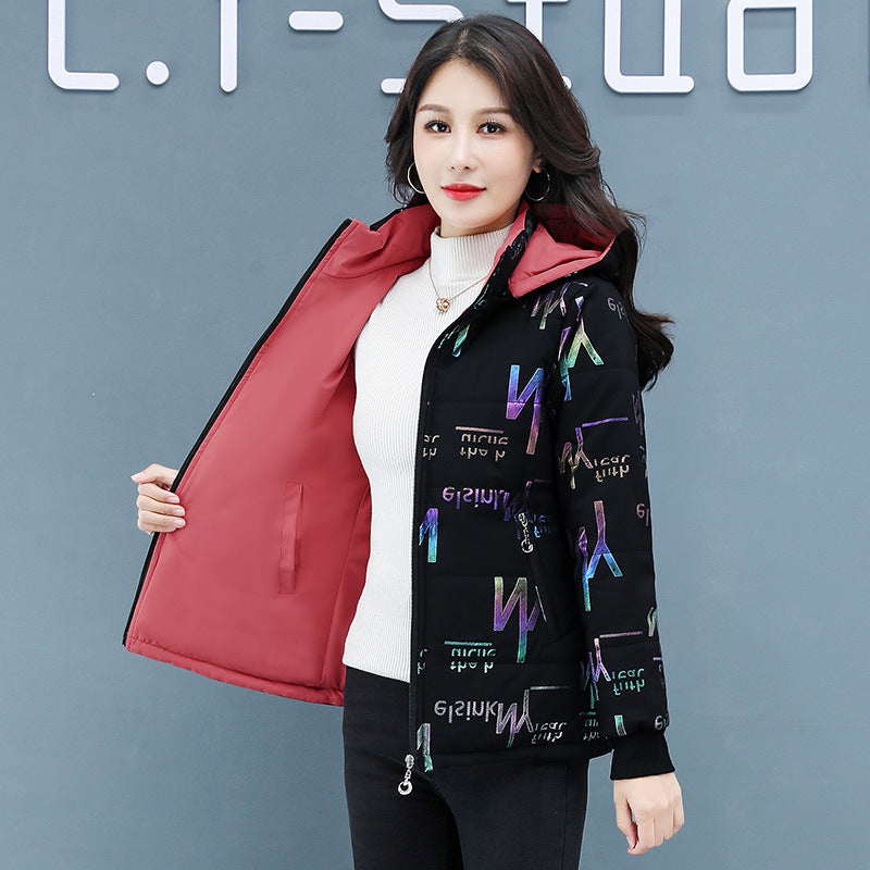 Women's Double-sided Down Cotton-padded Jacket Winter Women's Double-sided Down Cotton-padded Jacket Winter