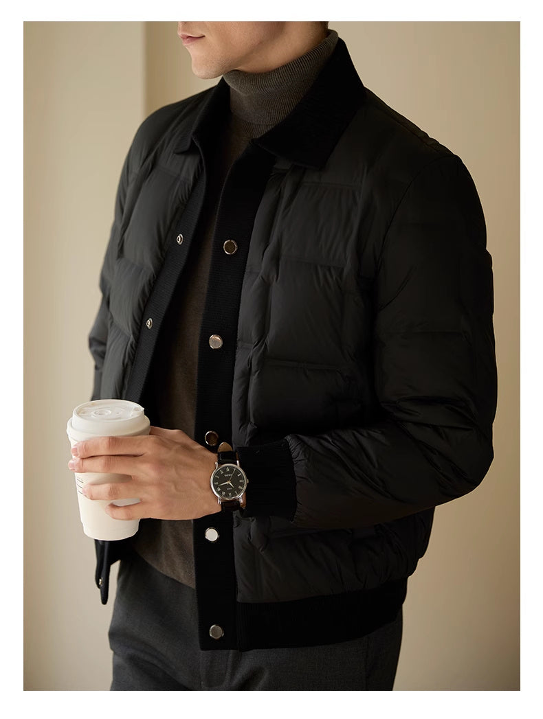 Men's High-end Casual Patchwork Short Coat Men's High-end Casual Patchwork Short Coat