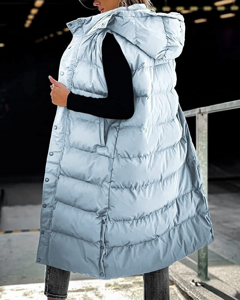 Women's Casual Mid-length Vest Zipper Single-breasted Jacket Women's Casual Mid-length Vest Zipper Single-breasted Jacket