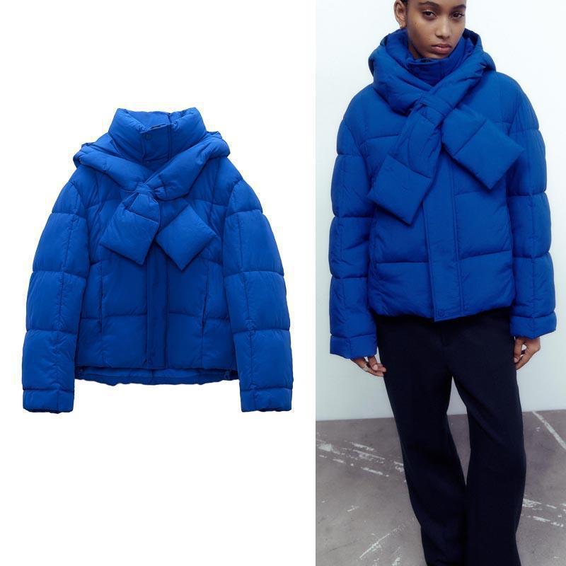 Warm Detachable Cotton With Scarf Jacket Women Warm Detachable Cotton With Scarf Jacket Women