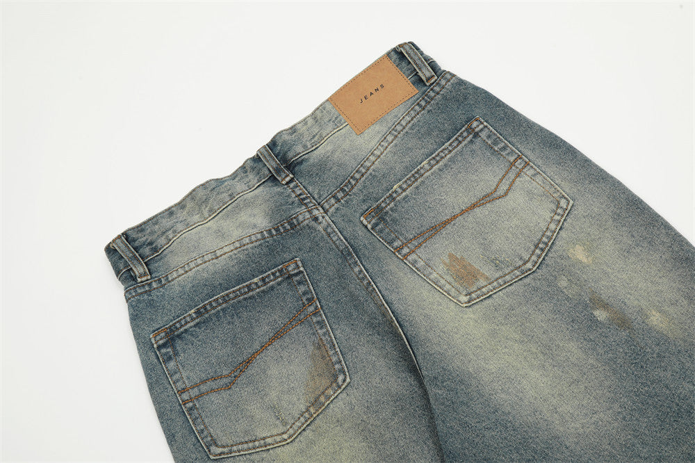 Fashion Personality Water Washed Hole Jeans For Men Fashion Personality Water Washed Hole Jeans For Men