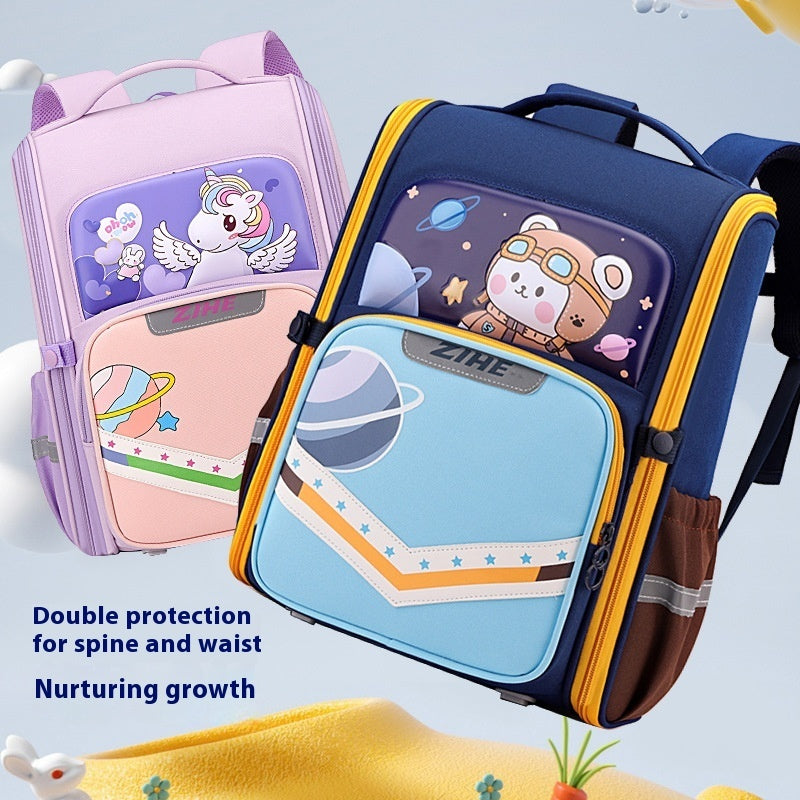Cartoon Backpack For Reducing Burden And Protecting The Spine Cartoon Backpack For Reducing Burden And Protecting The Spine