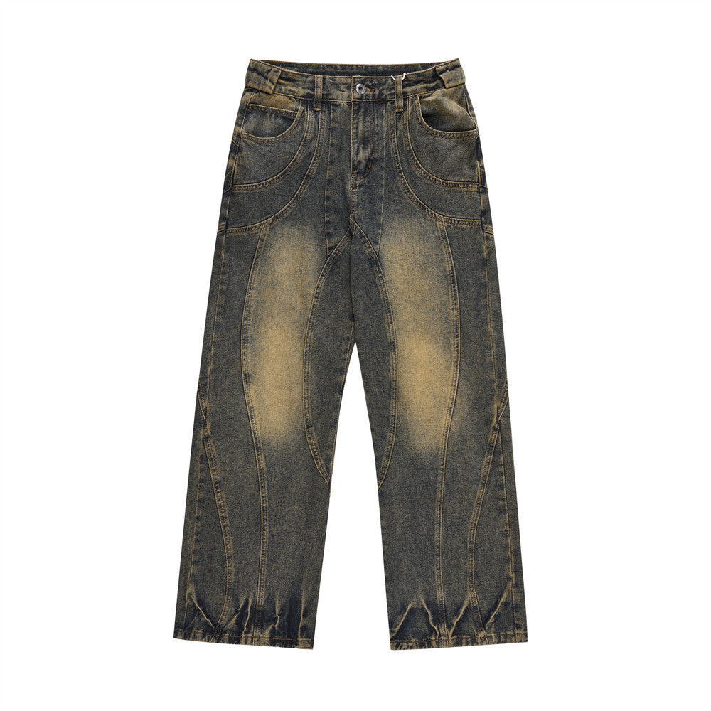 Fashion Personality Wide Leg Jeans Men Fashion Personality Wide Leg Jeans Men
