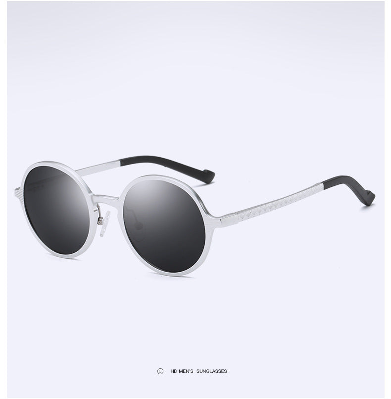 Aluminum Magnesium Sunglasses Full Frame Men And Women Round Frame Aluminum Magnesium Sunglasses Full Frame Men And Women Round Frame