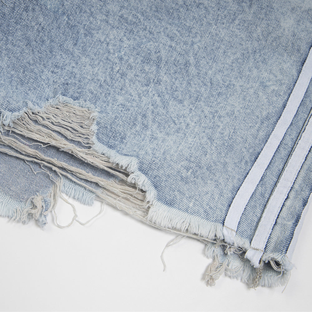 Ripped Raw Hem Jeans Men And Women Ripped Raw Hem Jeans Men And Women
