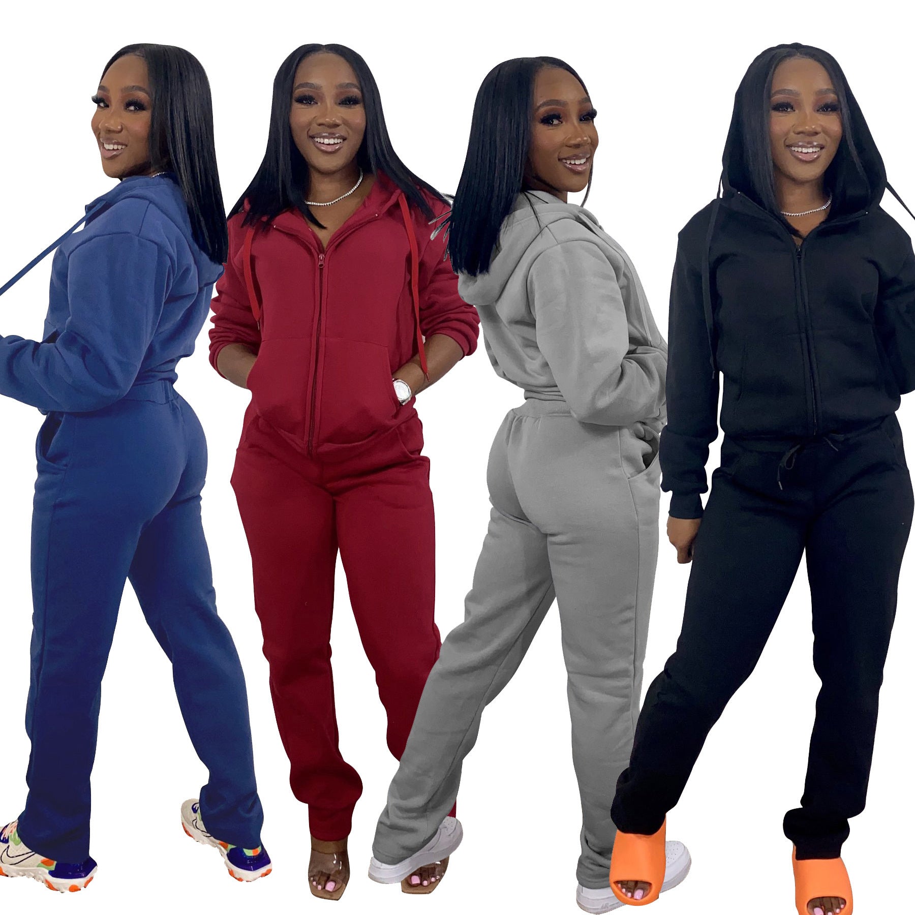 Women Sweatsuit Set 2 Piece Outfits Casual Hoodies Tops And Sweatpants Jogger Tracksuits Loose Trousers Women Sweatsuit Set 2 Piece Outfits Casual Hoodies Tops And Sweatpants Jogger Tracksuits Loose Trousers
