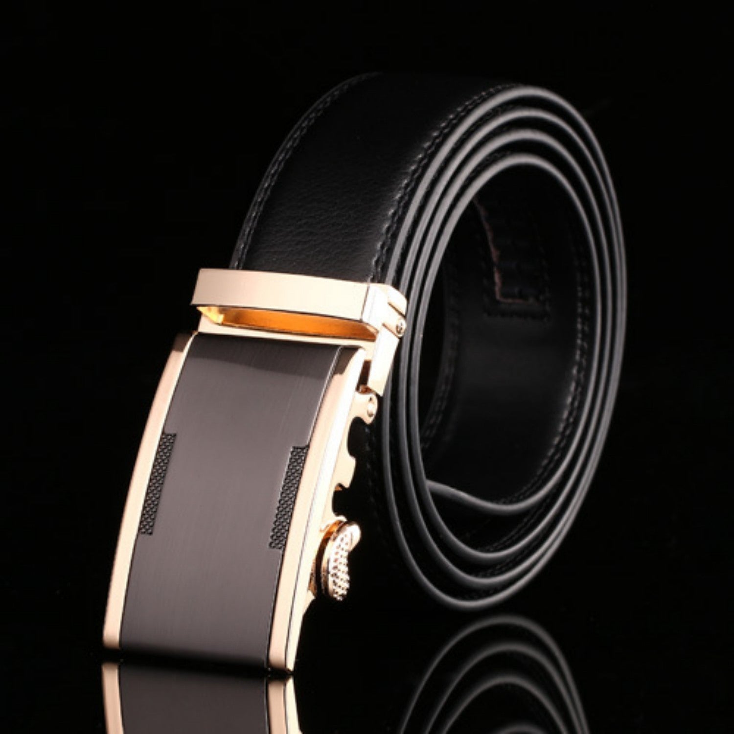 Men's Automatic Buckle Cowhide Belt Men's Automatic Buckle Cowhide Belt