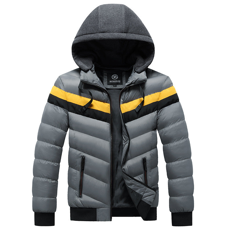 Men Winter Casual Plus Size Hooded Jacket Men Winter Casual Plus Size Hooded Jacket