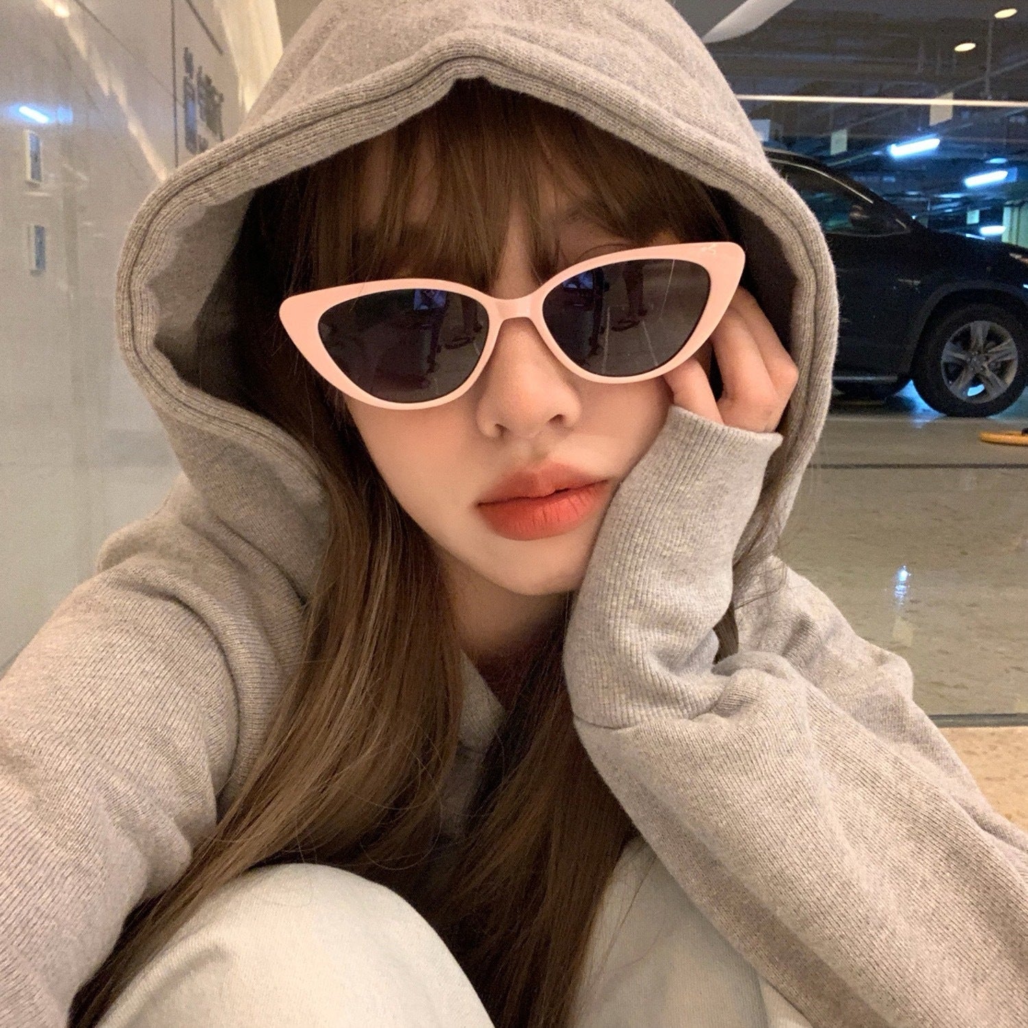 Pink Cats' Eye Sunglasses Women Pink Cats' Eye Sunglasses Women