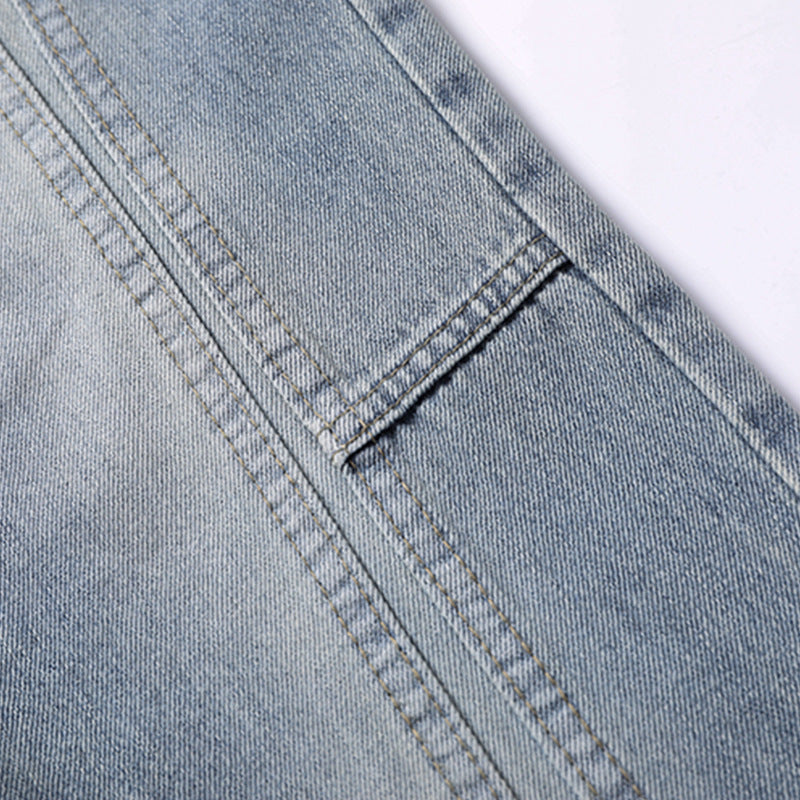 Washed Bright White Loose Jeans Men Washed Bright White Loose Jeans Men