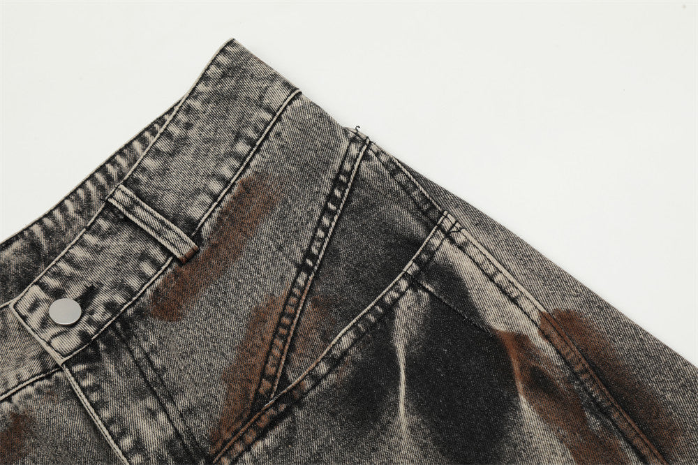 Contrast Color Straight Jeans For Men Contrast Color Straight Jeans For Men