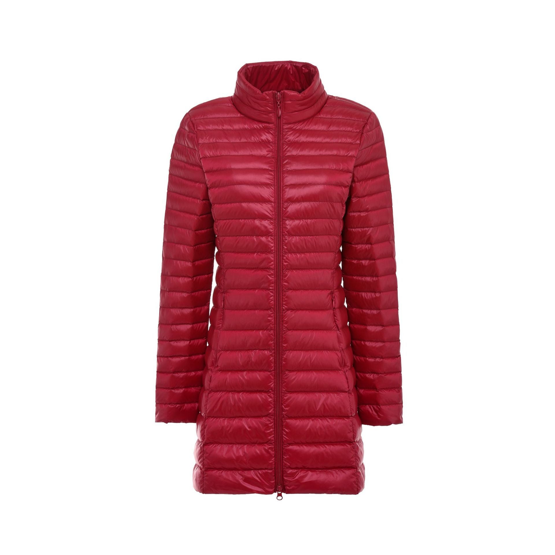 Autumn And Winter New Down Jacket Women's Lightweight Stand Collar Mid-length Slim Fit Slimming Plus Size Coat Autumn And Winter New Down Jacket Women's Lightweight Stand Collar Mid-length Slim Fit Slimming Plus Size Coat
