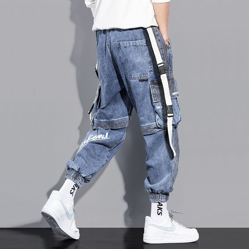 Workwear Jeans Men Fall Loose Hip-hop Workwear Jeans Men Fall Loose Hip-hop