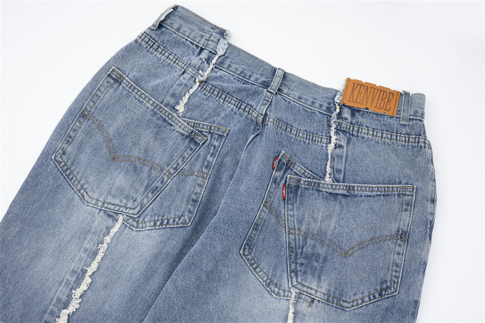 Fashion Loose Cool Washed Jeans Men Fashion Loose Cool Washed Jeans Men