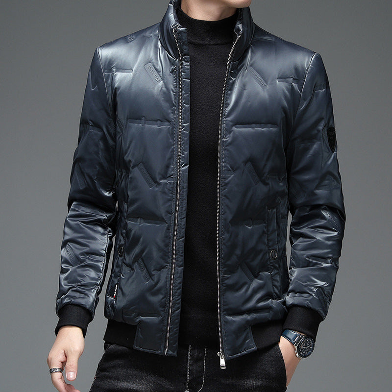 Down Jacket Men's Casual Stand Collar White Duck Down Thickening Down Jacket Men's Casual Stand Collar White Duck Down Thickening