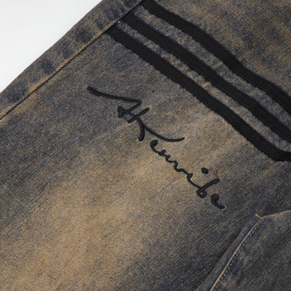 Striped Jeans European And American Style Men Striped Jeans European And American Style Men