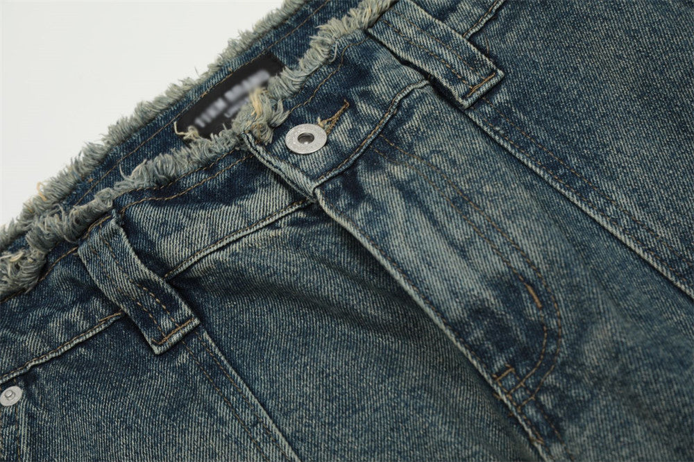 Fashion Washing Workwear Multi-pocket Jeans Men Fashion Washing Workwear Multi-pocket Jeans Men