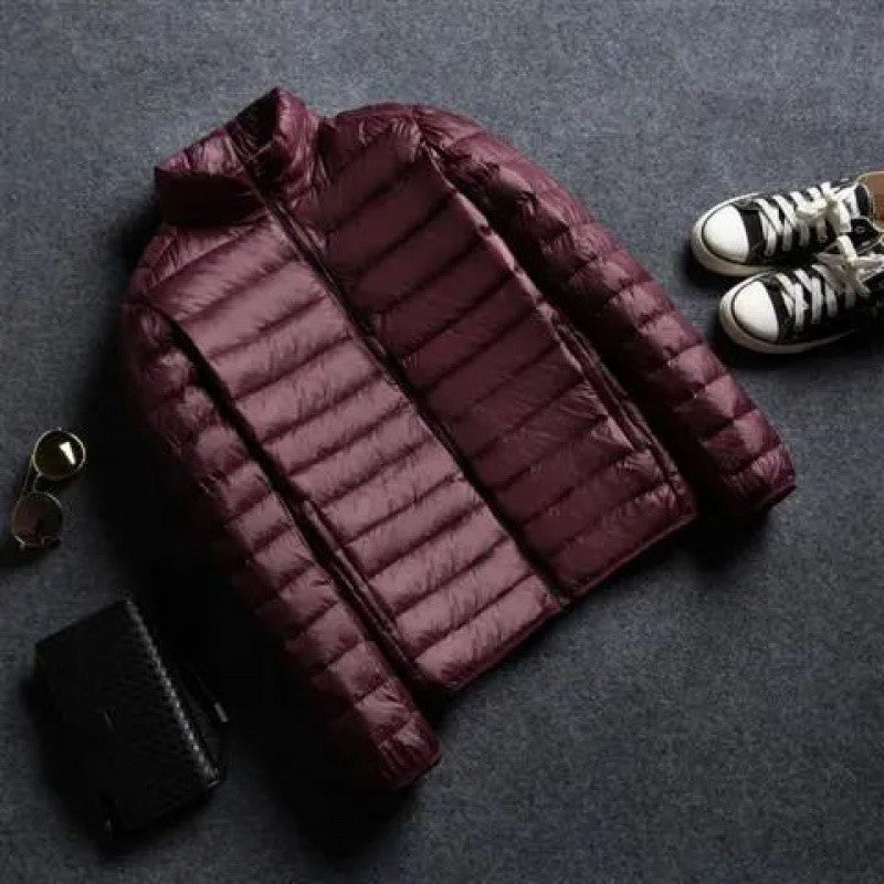 Men's Stand Collar Hooded Short Ultra-thin Down Jacket Men's Stand Collar Hooded Short Ultra-thin Down Jacket