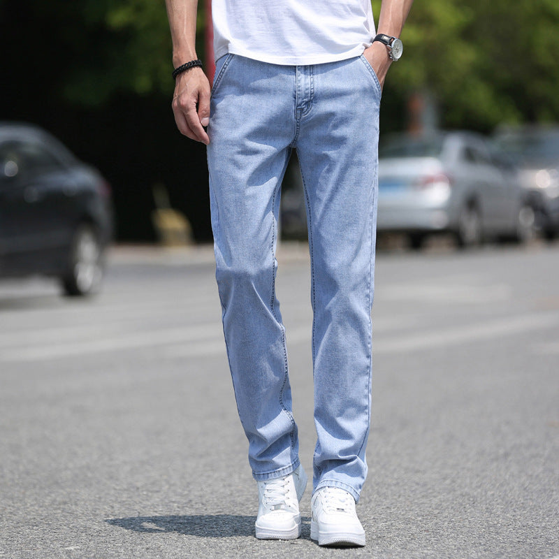 Men's Jeans Thin Loose Straight Casual Long Pants Men's Jeans Thin Loose Straight Casual Long Pants