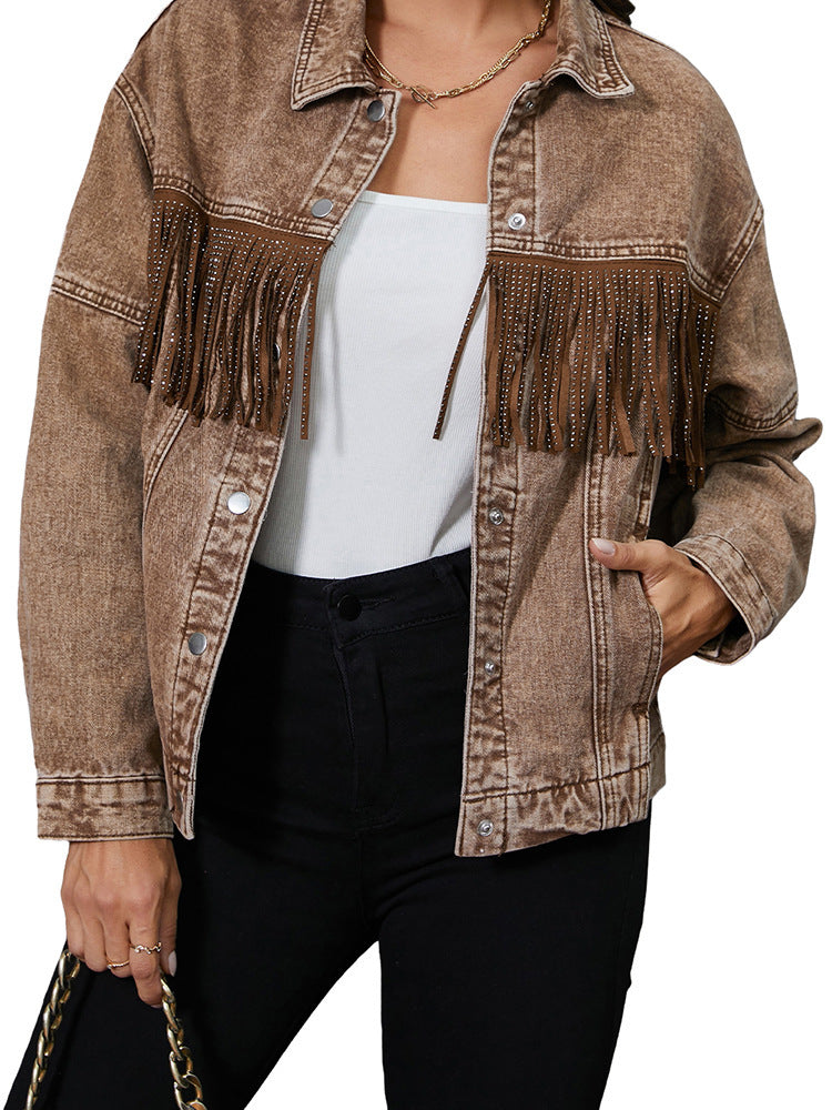 Tassel Lapel Jacket Coat For Women Tassel Lapel Jacket Coat For Women