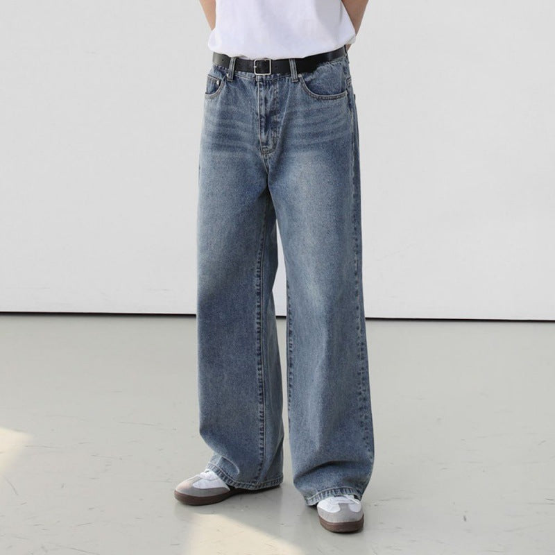 Fashion Personality Retro Washed Jeans Men Fashion Personality Retro Washed Jeans Men
