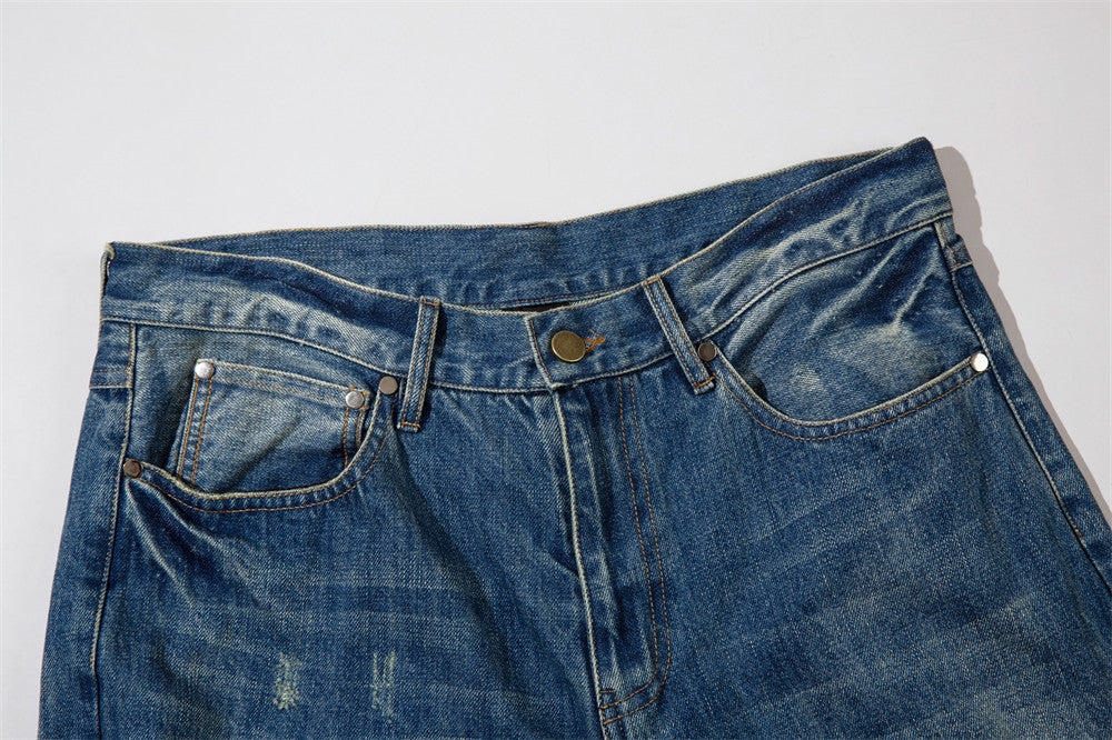 Ripped Washed Wear-white Jeans For Men Ripped Washed Wear-white Jeans For Men