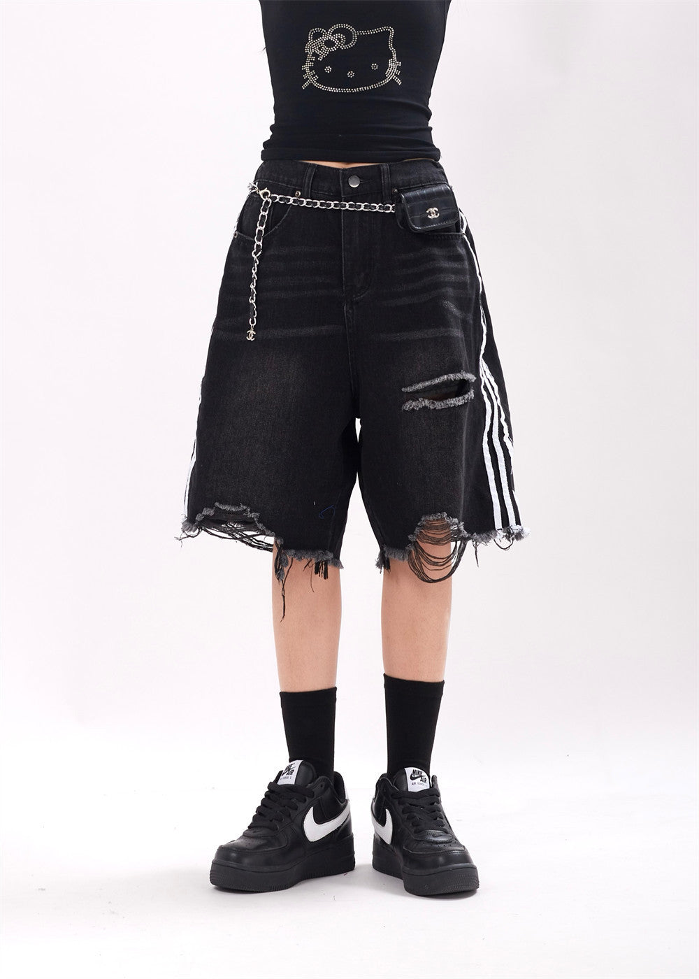 Ripped Raw Hem Jeans Men And Women Ripped Raw Hem Jeans Men And Women
