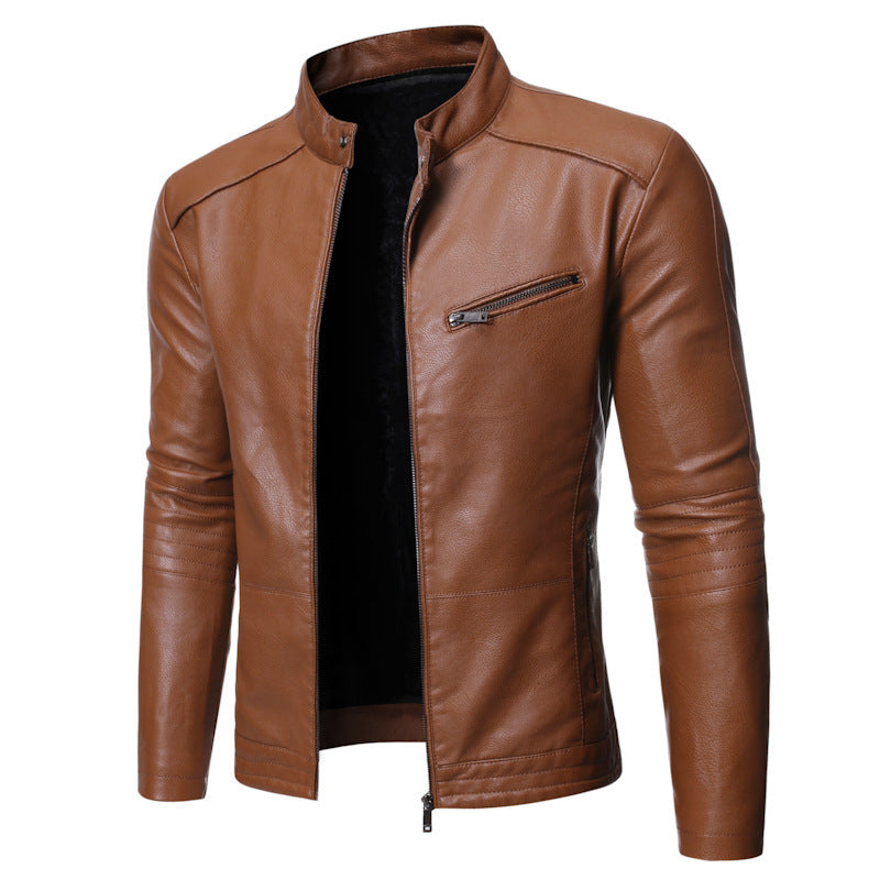 New European And American Men's Motorcycle Leather Jackets New European And American Men's Motorcycle Leather Jackets