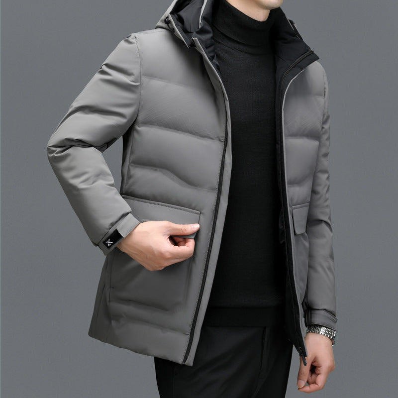 Thick Down Jacket Men's Short Detachable Hat Warm Thick Down Jacket Men's Short Detachable Hat Warm