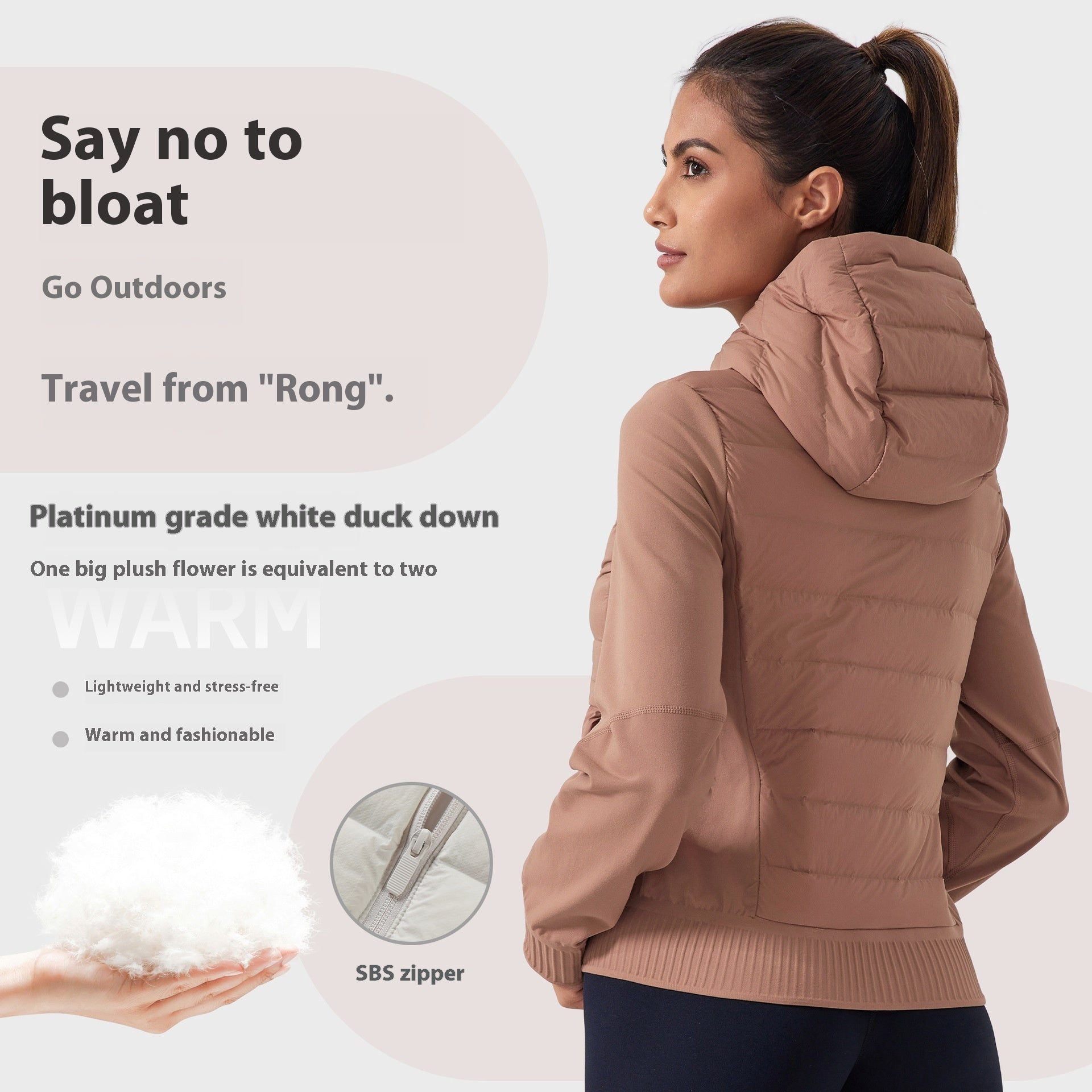 Thin Hood Down Jacket Women's Windproof, Waterproof And Warm Coat Thin Hood Down Jacket Women's Windproof, Waterproof And Warm Coat