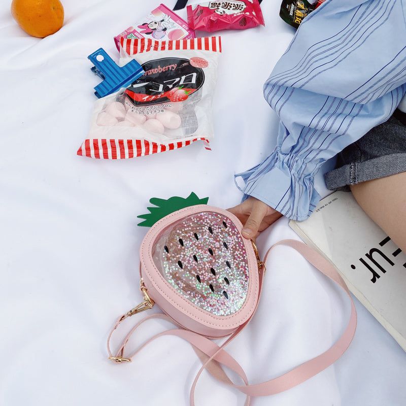 Summer Children's Pineapple Strawberry One Shoulder Jelly Bag Summer Children's Pineapple Strawberry One Shoulder Jelly Bag