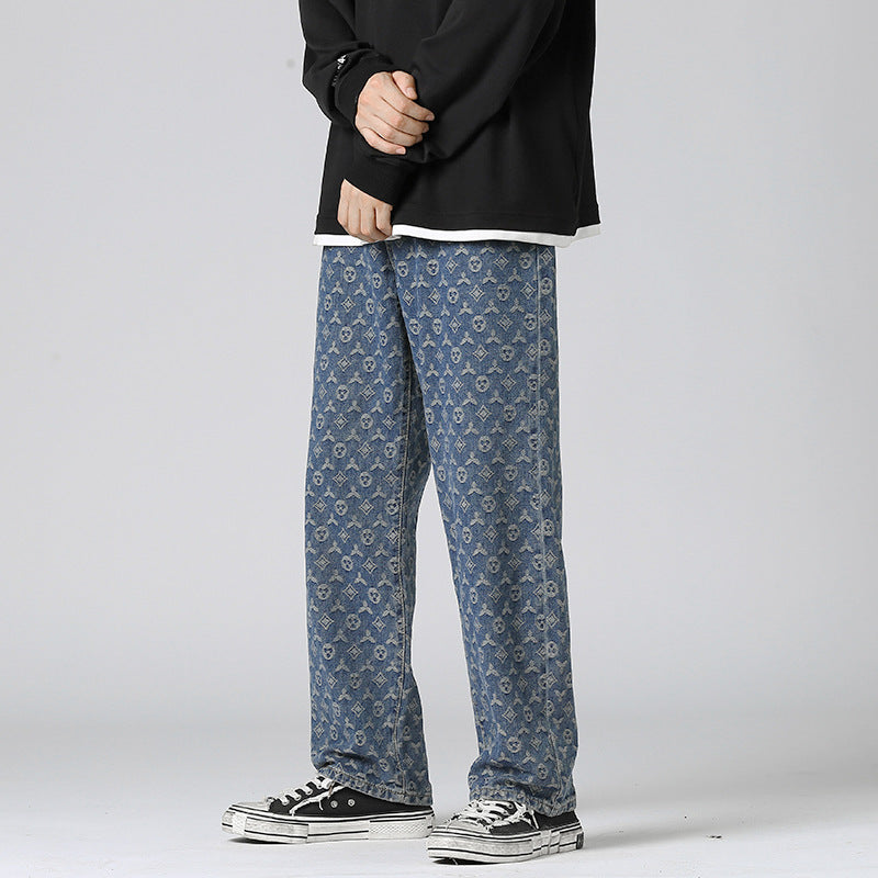 Paisley Casual Pattern Jeans For Men Paisley Casual Pattern Jeans For Men