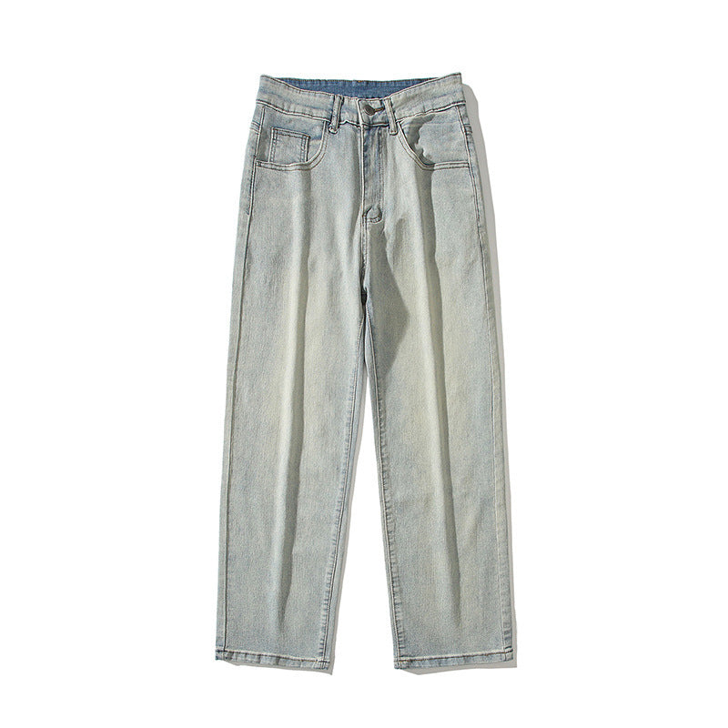 Distressed Yellow Mud Dyed Stretch Jeans For Men Distressed Yellow Mud Dyed Stretch Jeans For Men