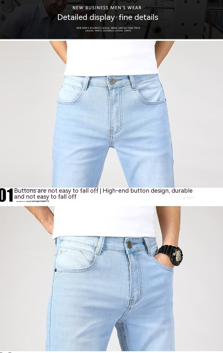 Men's Summer Jeans Men's Straight-leg Pants Men's Summer Jeans Men's Straight-leg Pants