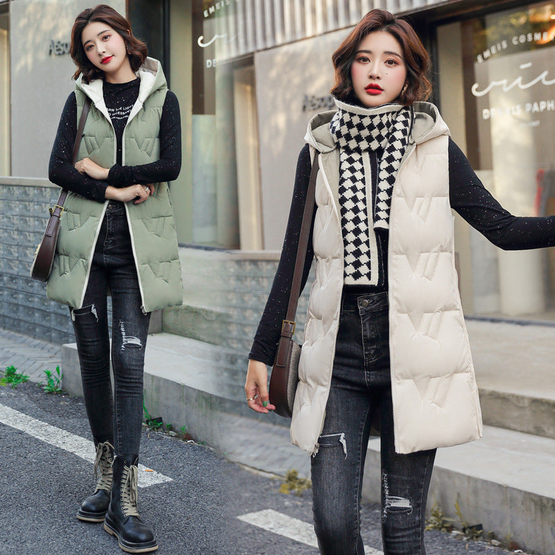 Women's Double-sided Hooded Down Jacket Coat Women's Double-sided Hooded Down Jacket Coat