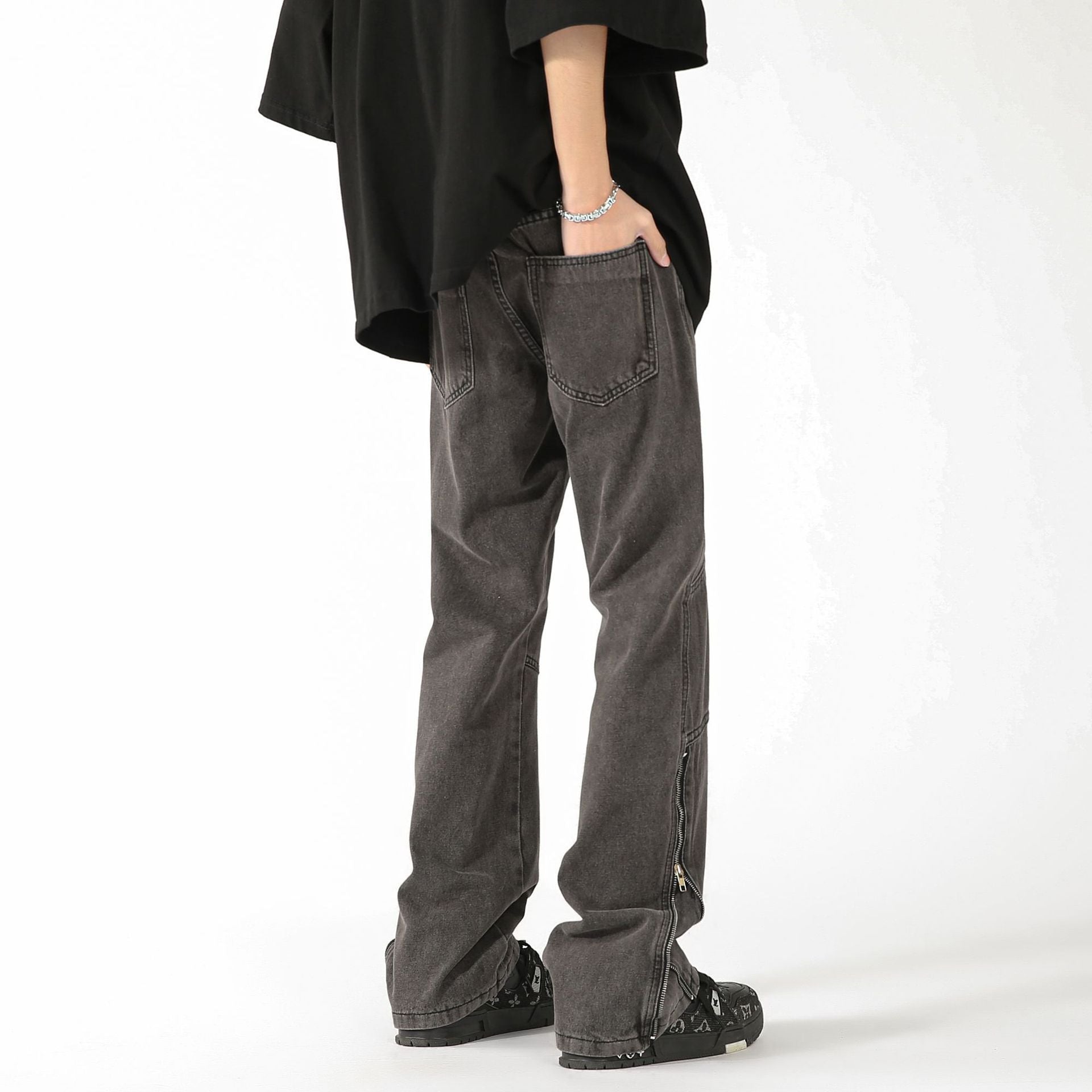 Fashion American Stitching Niche Jeans Men Fashion American Stitching Niche Jeans Men