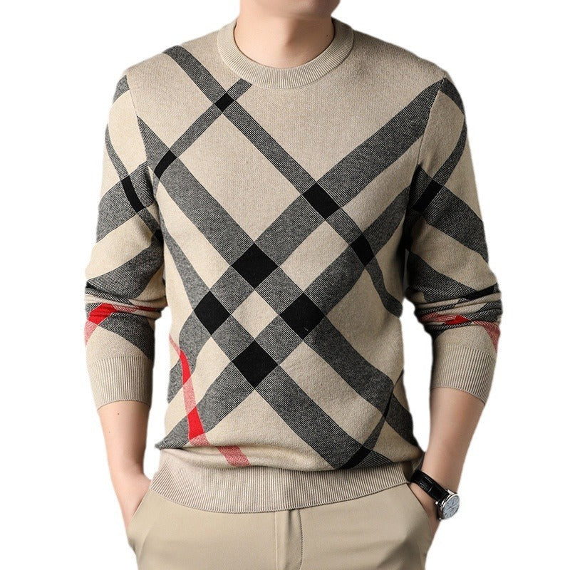Autumn Sweater Men's Casual Loose Print Autumn Sweater Men's Casual Loose Print