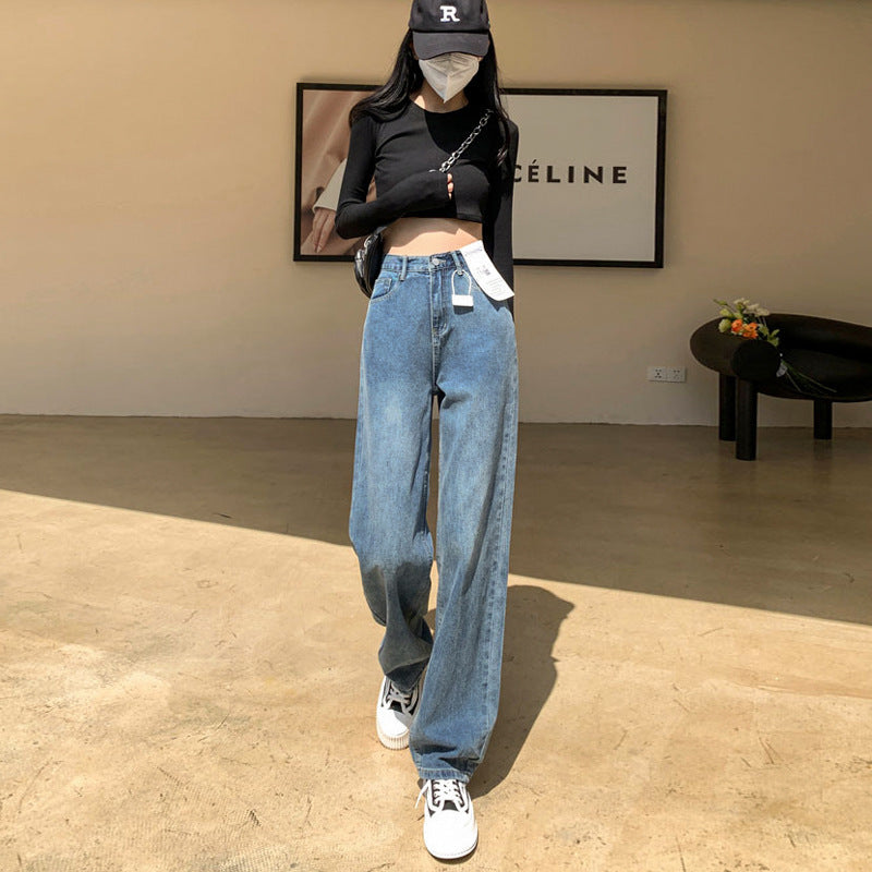 Plus Size Wide Legs Jeans For Women Autumn And Winter Plus Size Wide Legs Jeans For Women Autumn And Winter