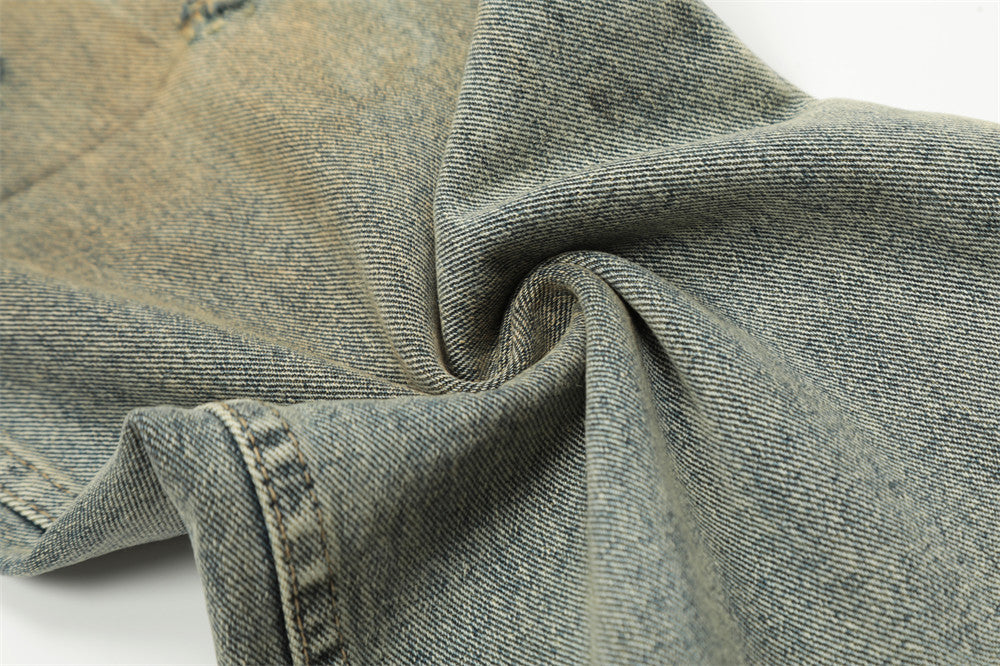 Hole Denim Men Trousers Heavy Industry Washing Hole Denim Men Trousers Heavy Industry Washing
