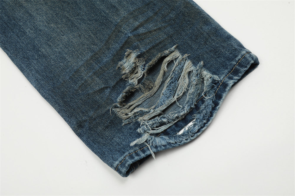 Punk Worn Jeans Trendy Men's Design Punk Worn Jeans Trendy Men's Design