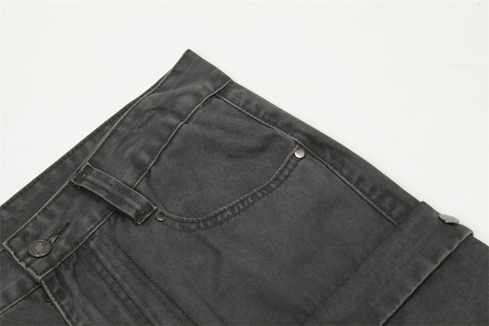 Mechanical Style Tactical Multi-pocket Jeans Men Mechanical Style Tactical Multi-pocket Jeans Men