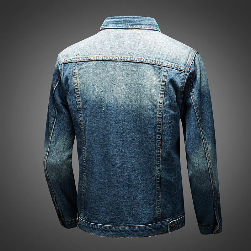 Plus Size Denim Coat Men's Denim Clothes Jacket Plus Size Denim Coat Men's Denim Clothes Jacket