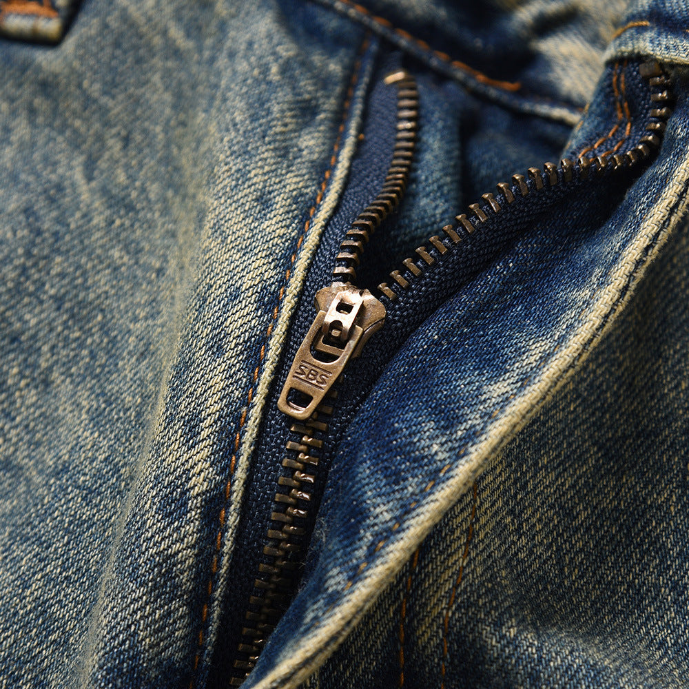 Washed Yellow Faded Jeans For Men Washed Yellow Faded Jeans For Men