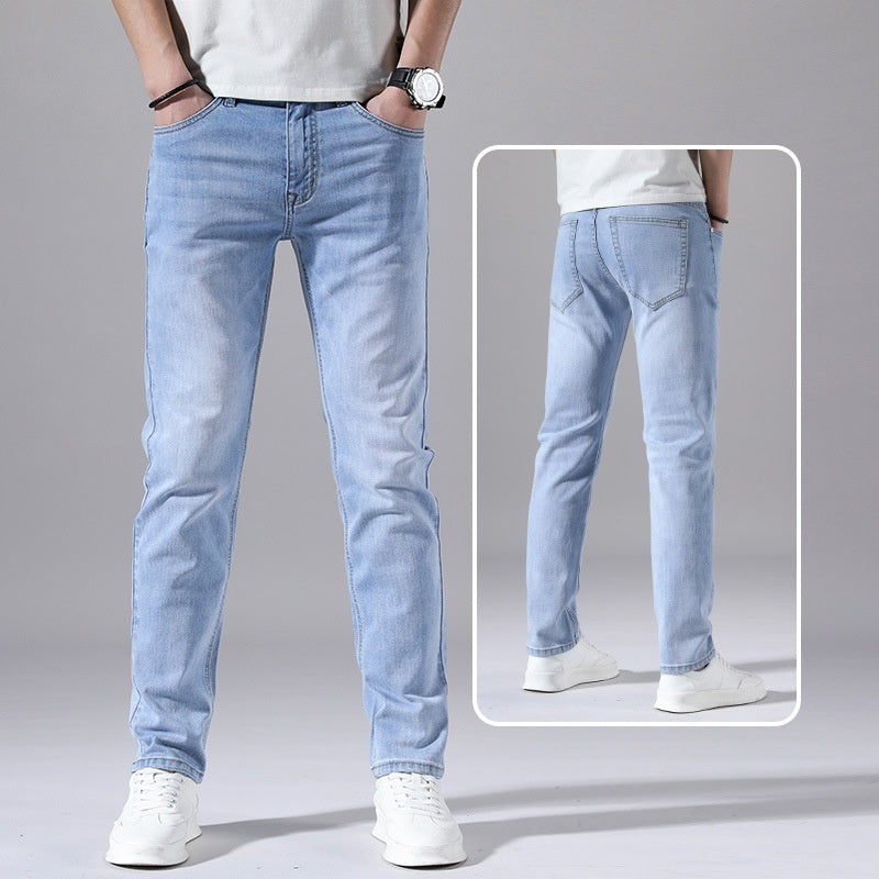 Retro Thin Jeans Straight Loose Casual Trousers Men Retro Thin Jeans Straight Loose Casual Trousers Men