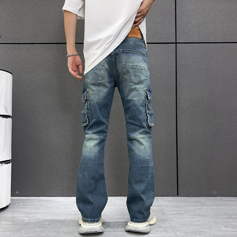Multi-Pocket Workwear Jeans Men's Loose Large Size Trousers Multi-Pocket Workwear Jeans Men's Loose Large Size Trousers