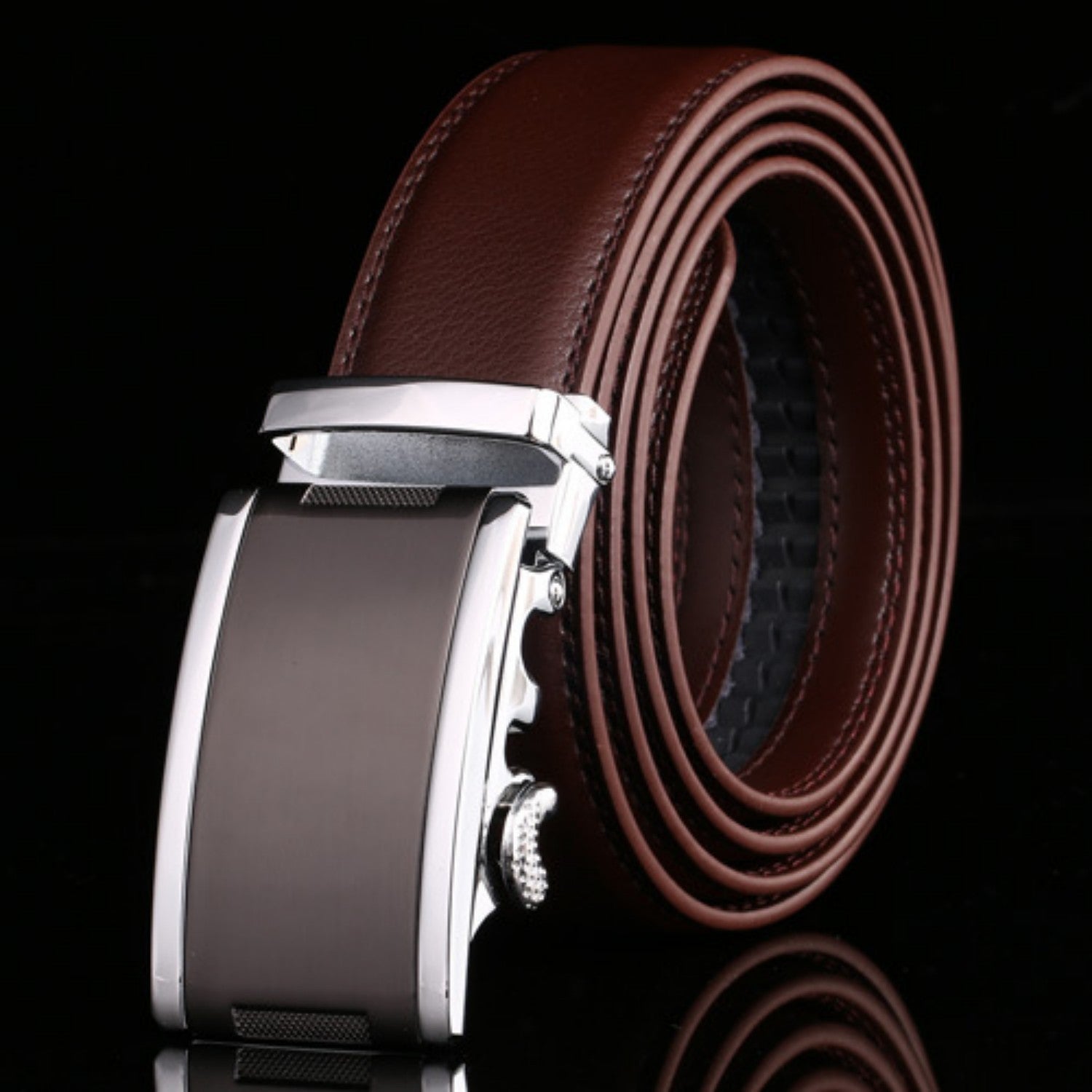 Men's Automatic Buckle Cowhide Belt Men's Automatic Buckle Cowhide Belt