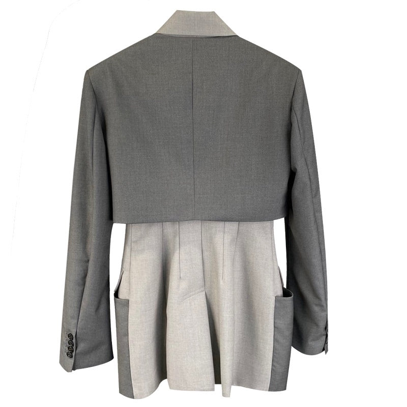 Two Pieces Of Casual Fake Jackets With A Hollowed Out Niche Design On The Waist Two Pieces Of Casual Fake Jackets With A Hollowed Out Niche Design On The Waist