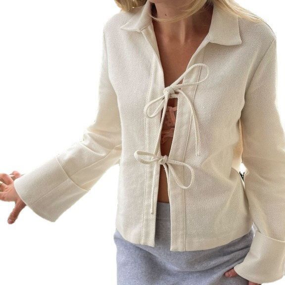 Lace-up Cardigan Single Wear Women's Jackets Lace-up Cardigan Single Wear Women's Jackets